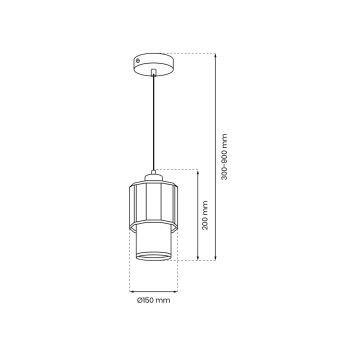 Підвісна люстра BLANCO 1xE27/60W/230V білий