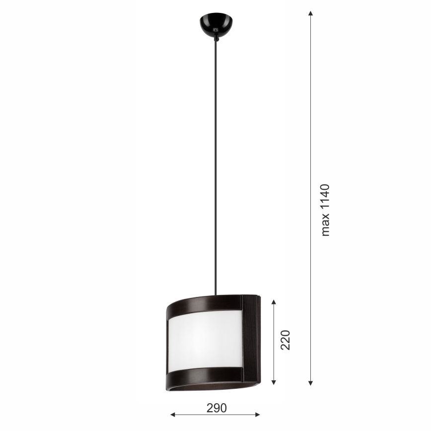 Підвісна люстра ELODIE 1xE27/60W/230V дуб