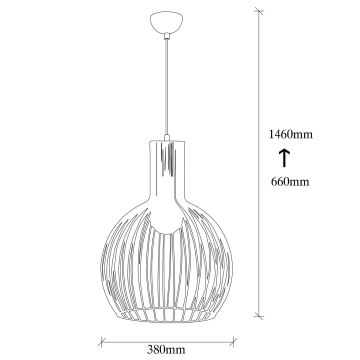 Підвісна люстра FELLINI 1xE27/100W/230V