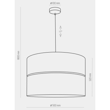 Підвісна люстра HILTON 1xE27/25W/230V латунь/чорний