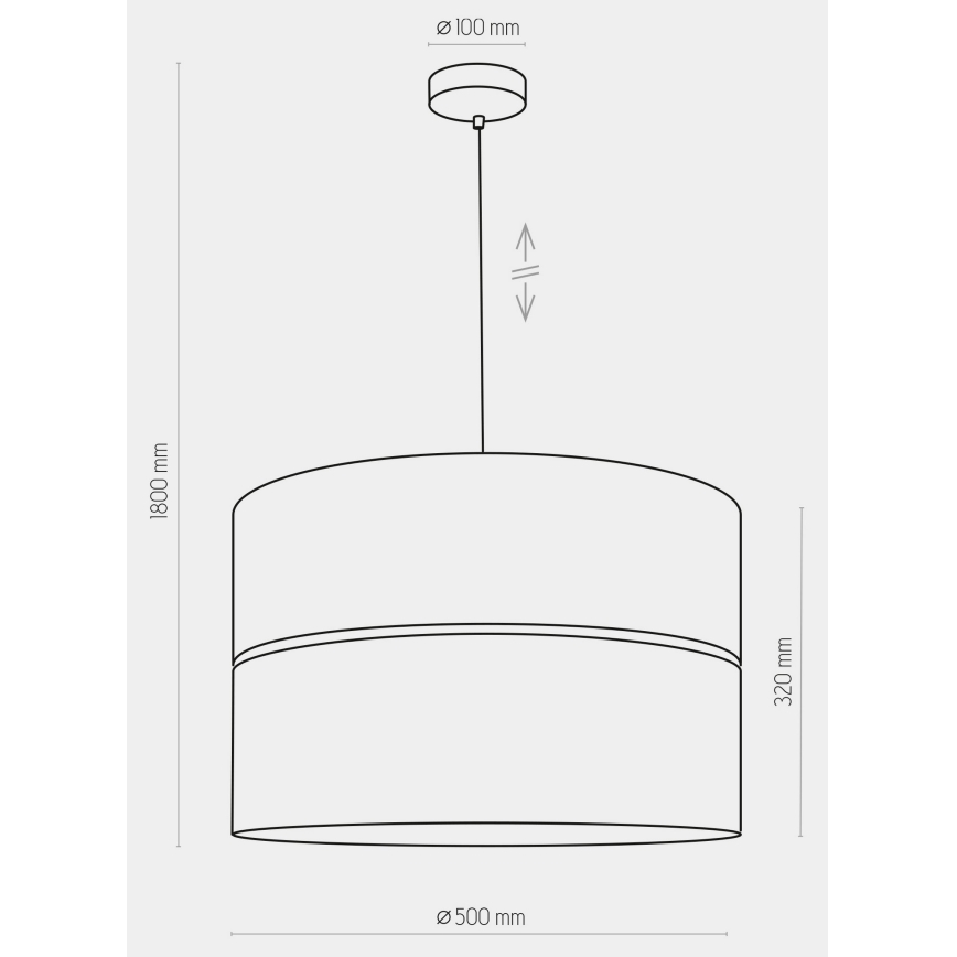 Підвісна люстра HILTON 1xE27/25W/230V латунь/чорний