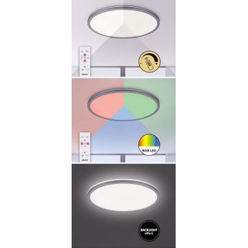 Rabalux - Светодиодный потолочный RGB-светильник с регулированием яркости LED/22W/230V Wi-Fi + дистанционное управление