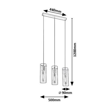 Rabalux - Підвісна люстра 3xE27/40W/230V
