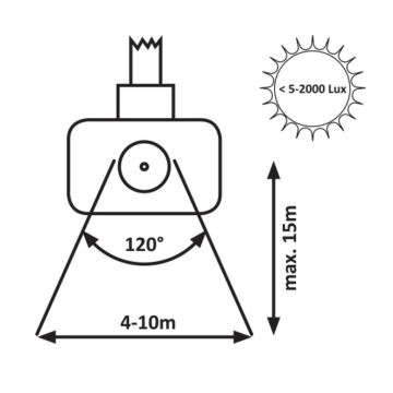 Rabalux - Светодиодный прожектор с датчиком LED/10W/230V 4000K IP44 черный