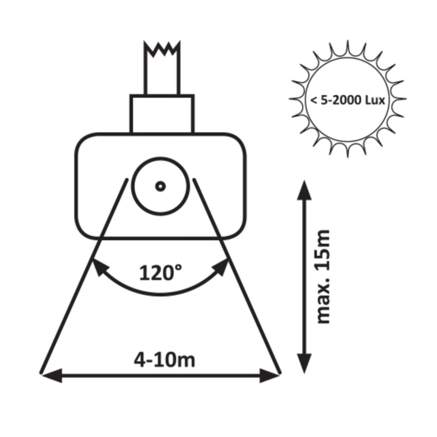 Rabalux - Светодиодный прожектор с датчиком LED/10W/230V 4000K IP44 черный