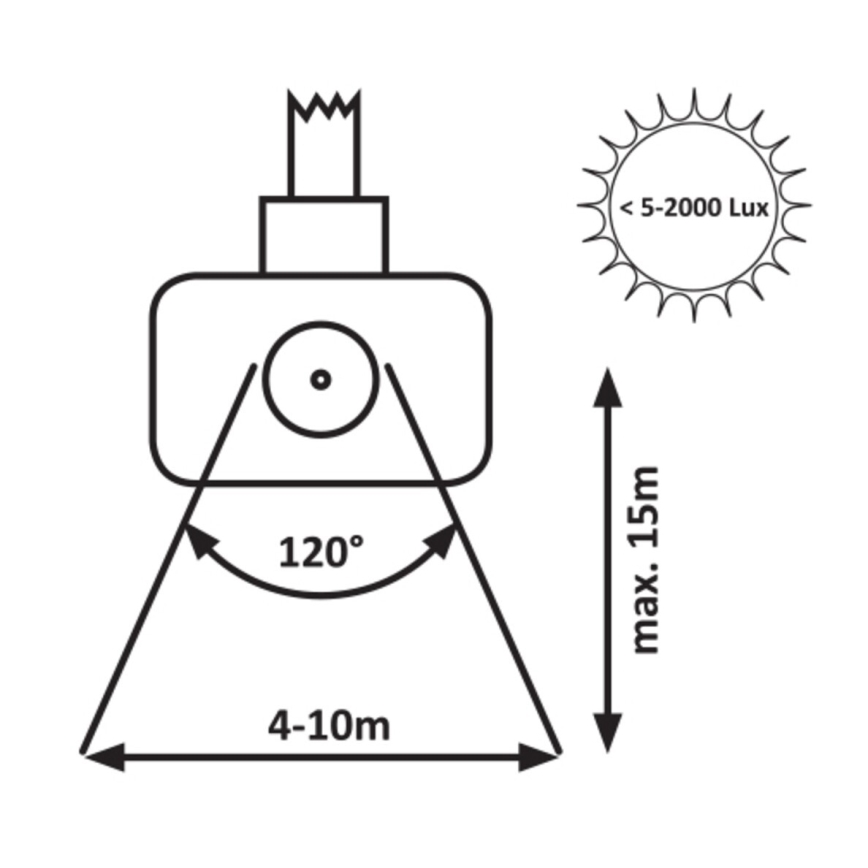 Rabalux - Светодиодный прожектор с датчиком LED/30W/230V 4000K IP44 черный