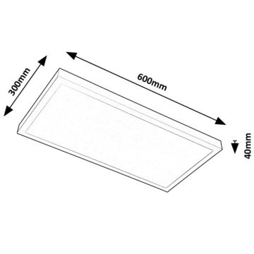 Rabalux - Світлодіодна пристельова панель LED/24W/230V 4000K 60x30 см