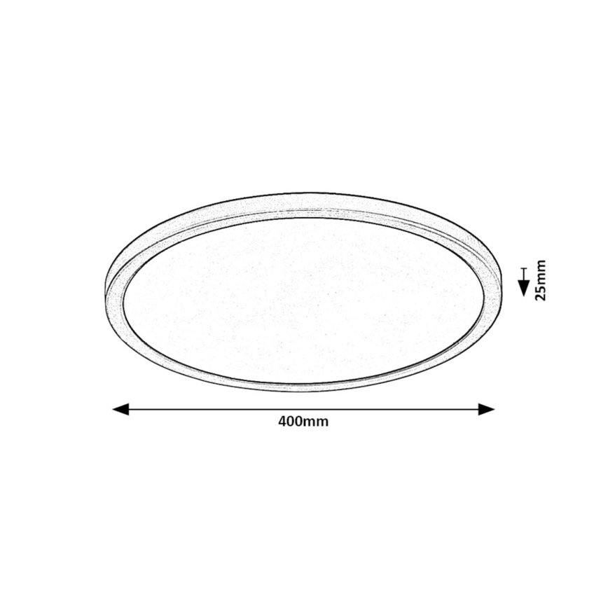 Rabalux - Светодиодный потолочный светильник LED/36W/230V 3000/4000/6000K диаметр 40 см черный