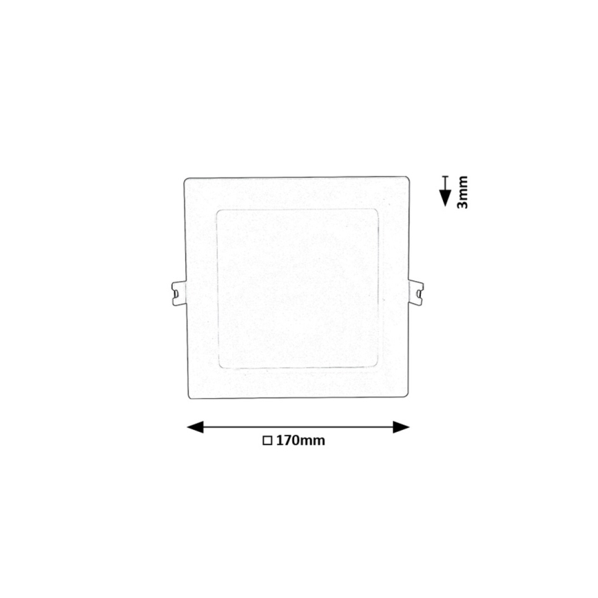 Rabalux - Светодиодный встроенный светильник LED/12W/230V 3000K 17x17 см белый