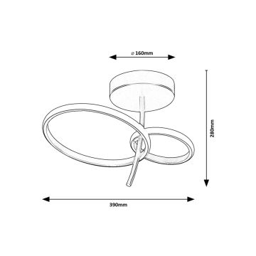 Rabalux - Светодиодная люстра на штанге LED/24W/230V