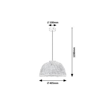 Rabalux - Подвесная люстра 1xE27/25W/230V ротанг