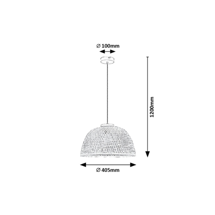 Rabalux - Подвесная люстра 1xE27/25W/230V ротанг