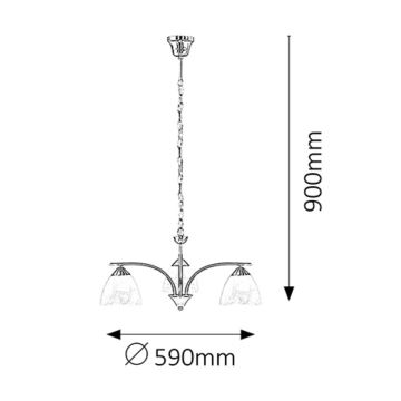 Rabalux - Люстра на ланцюгу 3xE14/40W/230V
