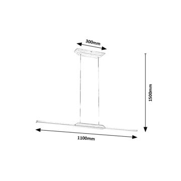 Rabalux - Світлодіодна підвісна люстра LED/26W/230V 4000K бук