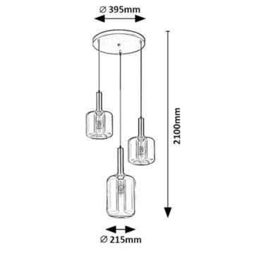 Rabalux - Подвесная люстра 3xE27/40W/230V