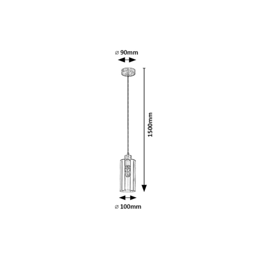 Rabalux - Підвісна люстра 1xE27/25W/230V дуб