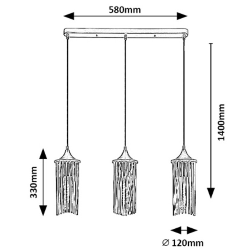 Rabalux - Подвесная люстра 3xE27/40W/230V