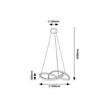 Rabalux - Світлодіодна підвісна люстра LED/36W/230V 3000K золотий