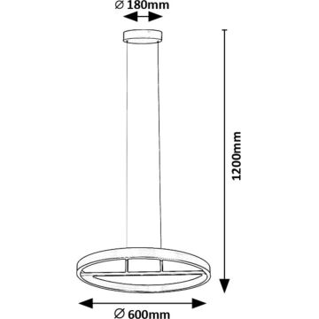 Rabalux - Светодиодная подвесная люстра LED/42W/230V золотистый