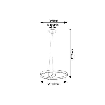 Rabalux - Светодиодная подвесная люстра LED/34W/230V матовый хром