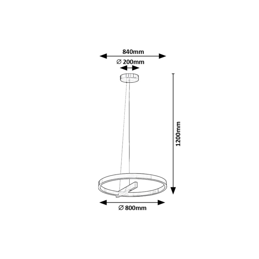 Rabalux - Світлодіодна підвісна люстра LED/40W/230V глянцевий хром