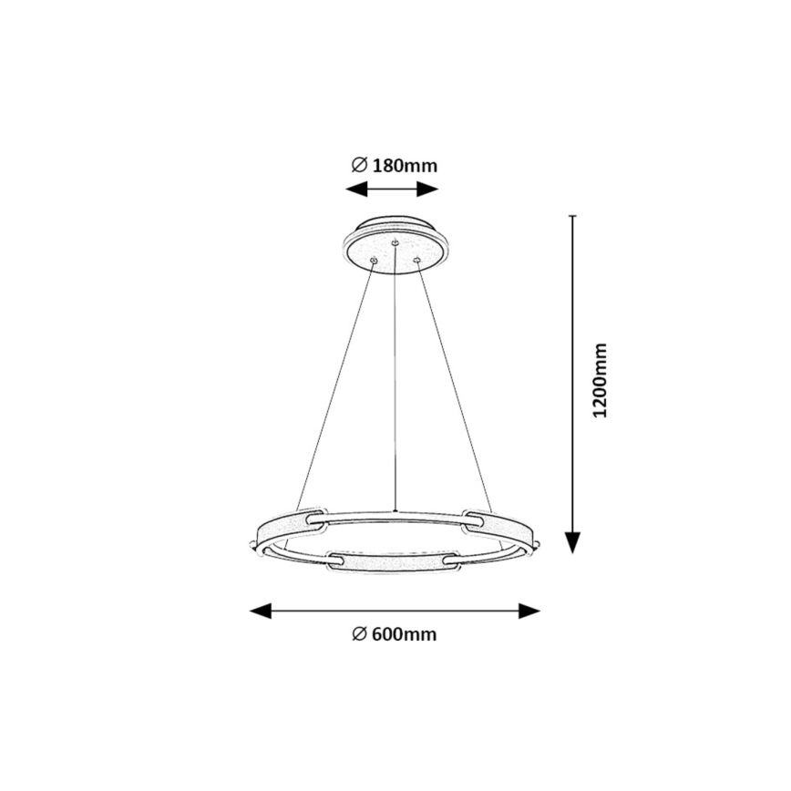 Rabalux - Светодиодная подвесная люстра LED/45W/230V 3000K/4000K