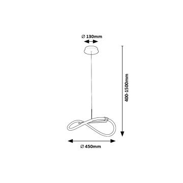 Rabalux - Светодиодная подвесная люстра LED/15W/230V 4000K