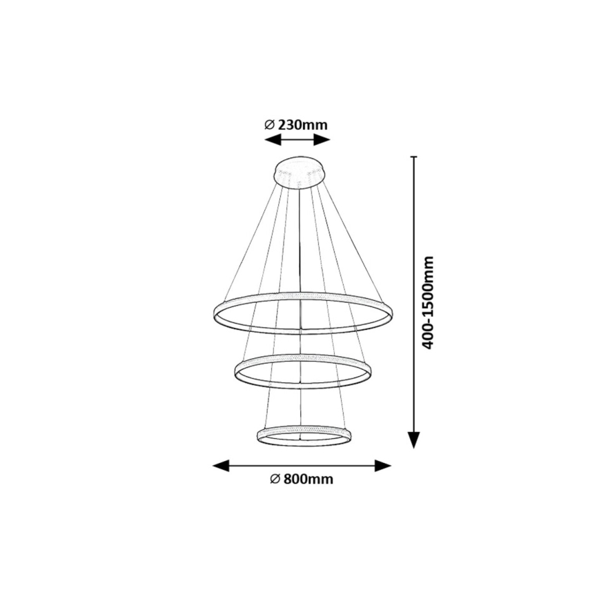 Rabalux - Светодиодная подвесная люстра LED/100W/230V 3000K