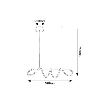 Rabalux - Светодиодная подвесная люстра LED/40W/230V 4000K