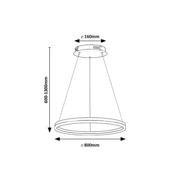 Rabalux - Светодиодная подвесная люстра LED/45W/230V 3000K/4000K/6500K