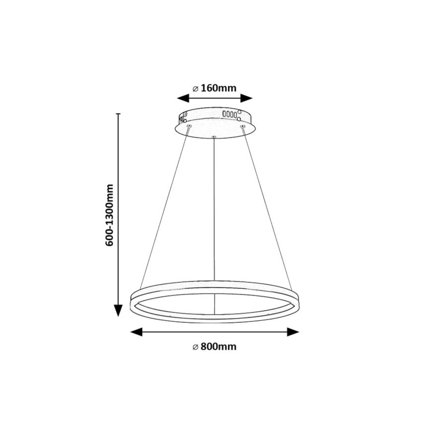 Rabalux - Светодиодная подвесная люстра LED/45W/230V 3000K/4000K/6500K