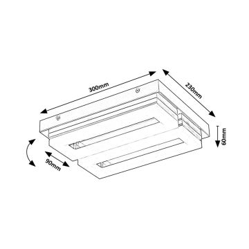 Rabalux - Светодиодный потолочный светильник для ванной комнаты LED/24W/230V 4000K IP44