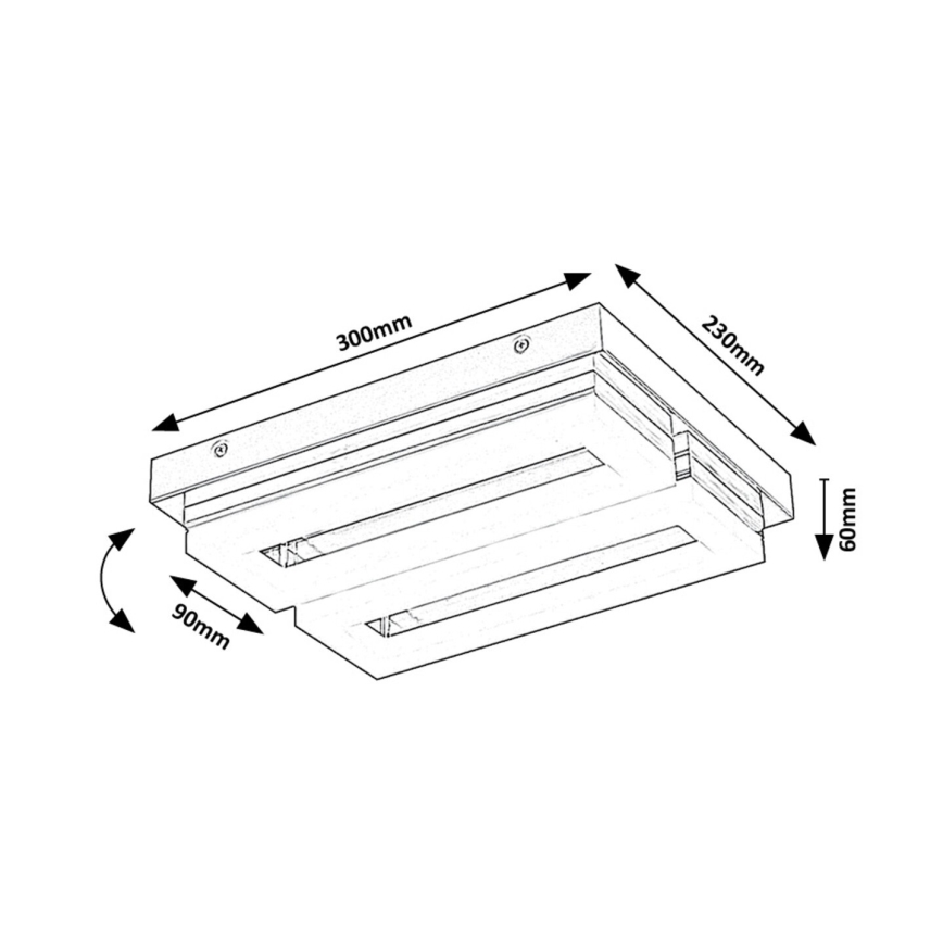 Rabalux - Светодиодный потолочный светильник для ванной комнаты LED/24W/230V 4000K IP44