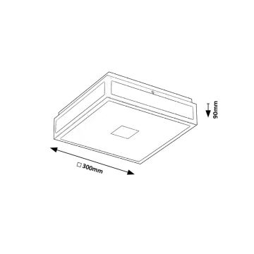 Rabalux - Светодиодный потолочный светильник для ванной комнаты LED/18W/230V IP44 черный