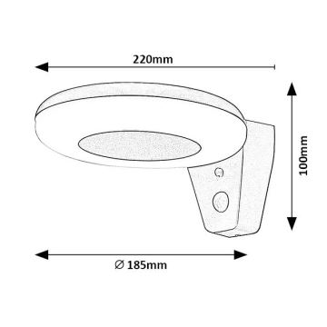 Rabalux - Светодиодный светильник на солнечной батарее с датчиком LED/4W/3,7V IP44