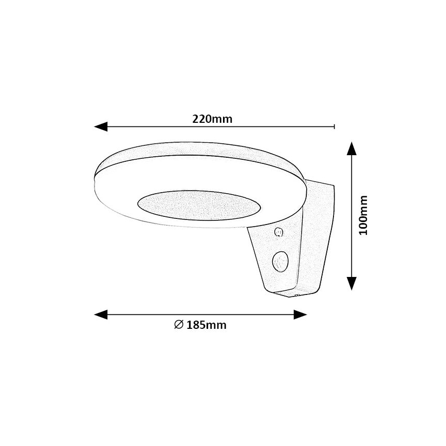 Rabalux - Светодиодный светильник на солнечной батарее с датчиком LED/4W/3,7V IP44