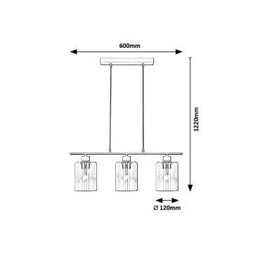 Rabalux - Подвесная люстра 3xE27/40W/230V