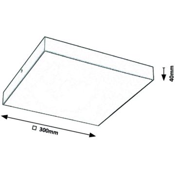 Rabalux - Стельовий LED світильник LED/24W/230V 3000-6000K IP44 чорний