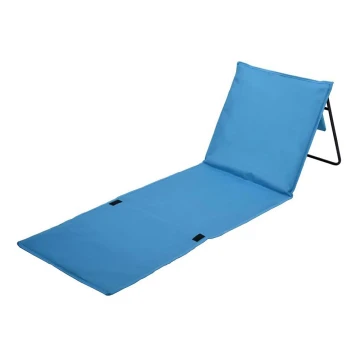 Раскладное кресло-шезлонг синий 160x55 см