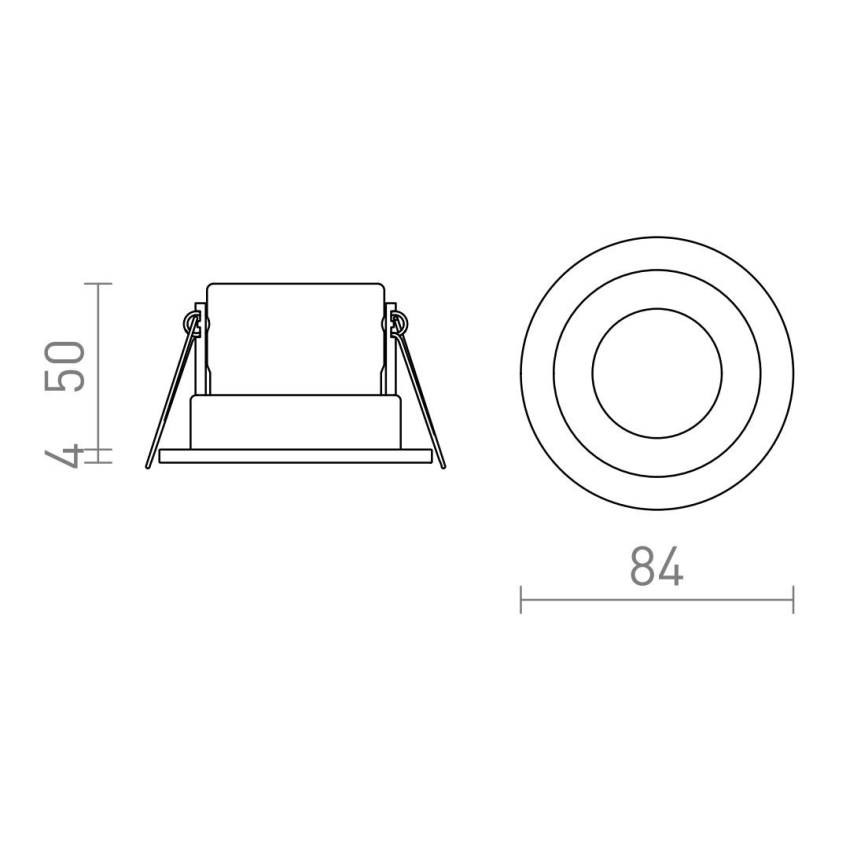 RED - Design Rendl - R13602 - Светодиодный встраиваемый светильник для ванной комнаты BELLA LED/11W/230V IP65