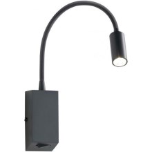 Redo 01-1194 - LED Гнучка лампа HELLO LED/3W/230V чорний