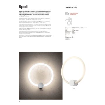 Redo 01-2223 - Пристельова LED люстра з регулюванням яскравості SPELL LED/43W/230V 3000K білий