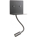 Redo 01-3211 - Светодиодный настенный светильник с гибкой маленькой лампой MOKA LED/6W + LED/3W/230V USB CRI90 черный
