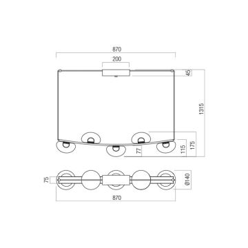 Redo 01-3243 - Світлодіодна підвісна люстра з регулюванням яскравості SINCLAIR LED/35W/230V CRI 93 IP21 золотий