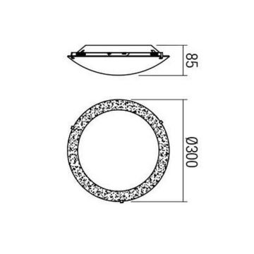 Redo 05-864 - Стельовий LED світильник ARTEMIS LED/12W/230V діаметр 30 см золотий