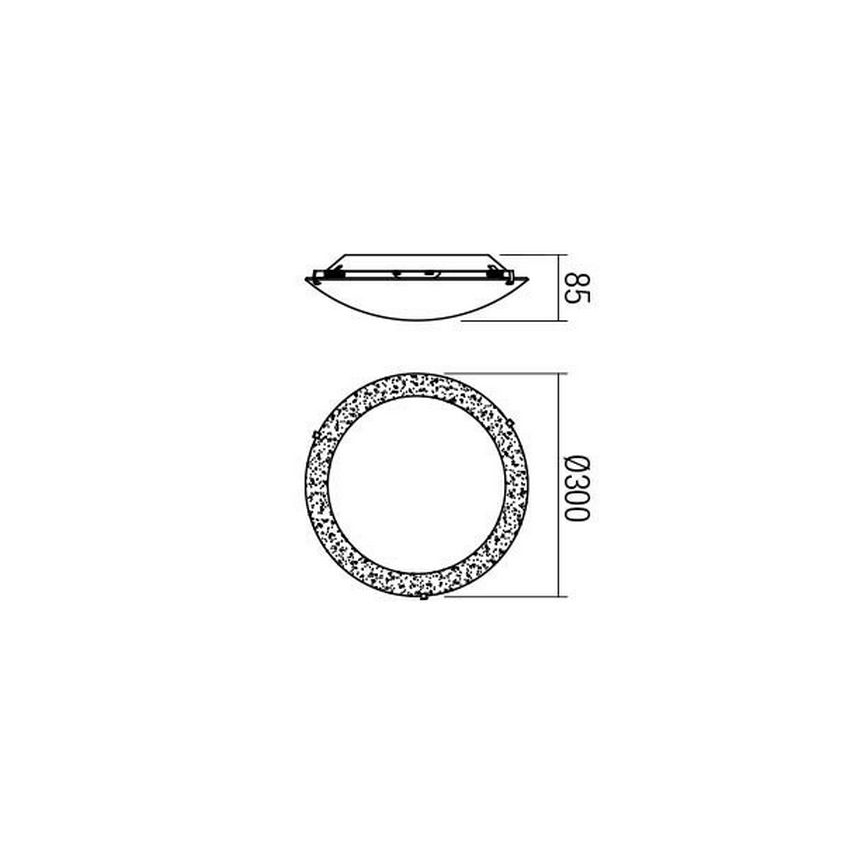 Redo 05-864 - Стельовий LED світильник ARTEMIS LED/12W/230V діаметр 30 см золотий