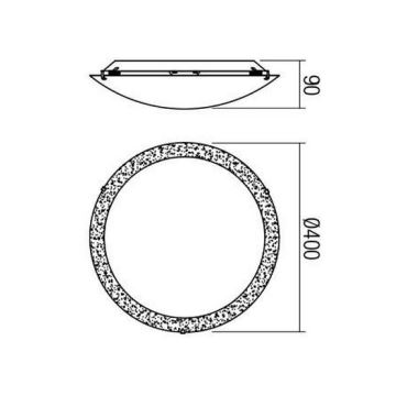 Redo 05-866 - Стельовий LED світильник ARTEMIS LED/18W/230V діаметр 40 см золотий