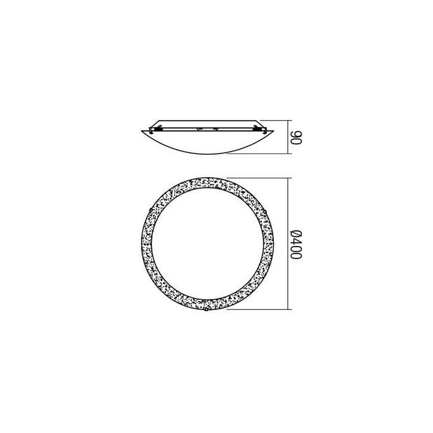 Redo 05-866 - Стельовий LED світильник ARTEMIS LED/18W/230V діаметр 40 см золотий