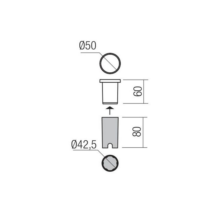 Redo 90044 - Светодиодный уличный встраиваемый светильник INCAS LED/2,3W/230V IP65