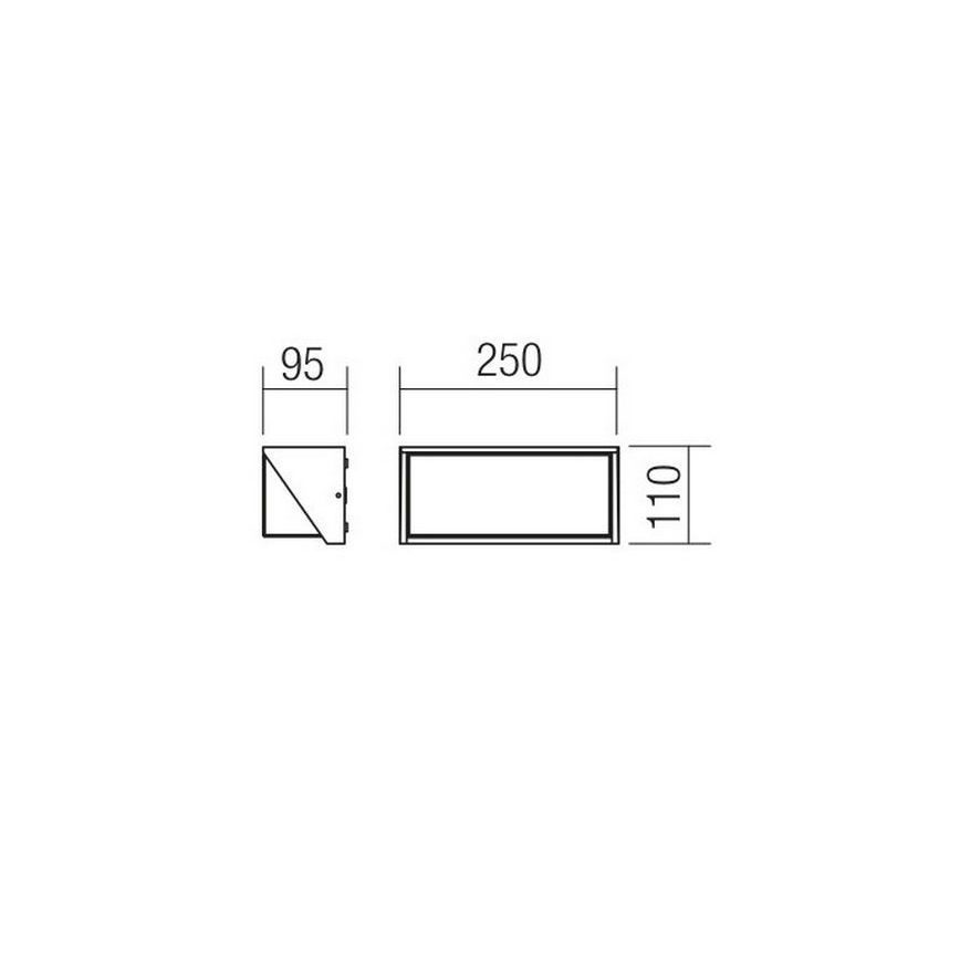 Redo 90238 - Уличный светодиодный настенный светильник SPECTRA LED/16W/230V 3000K IP54 серый